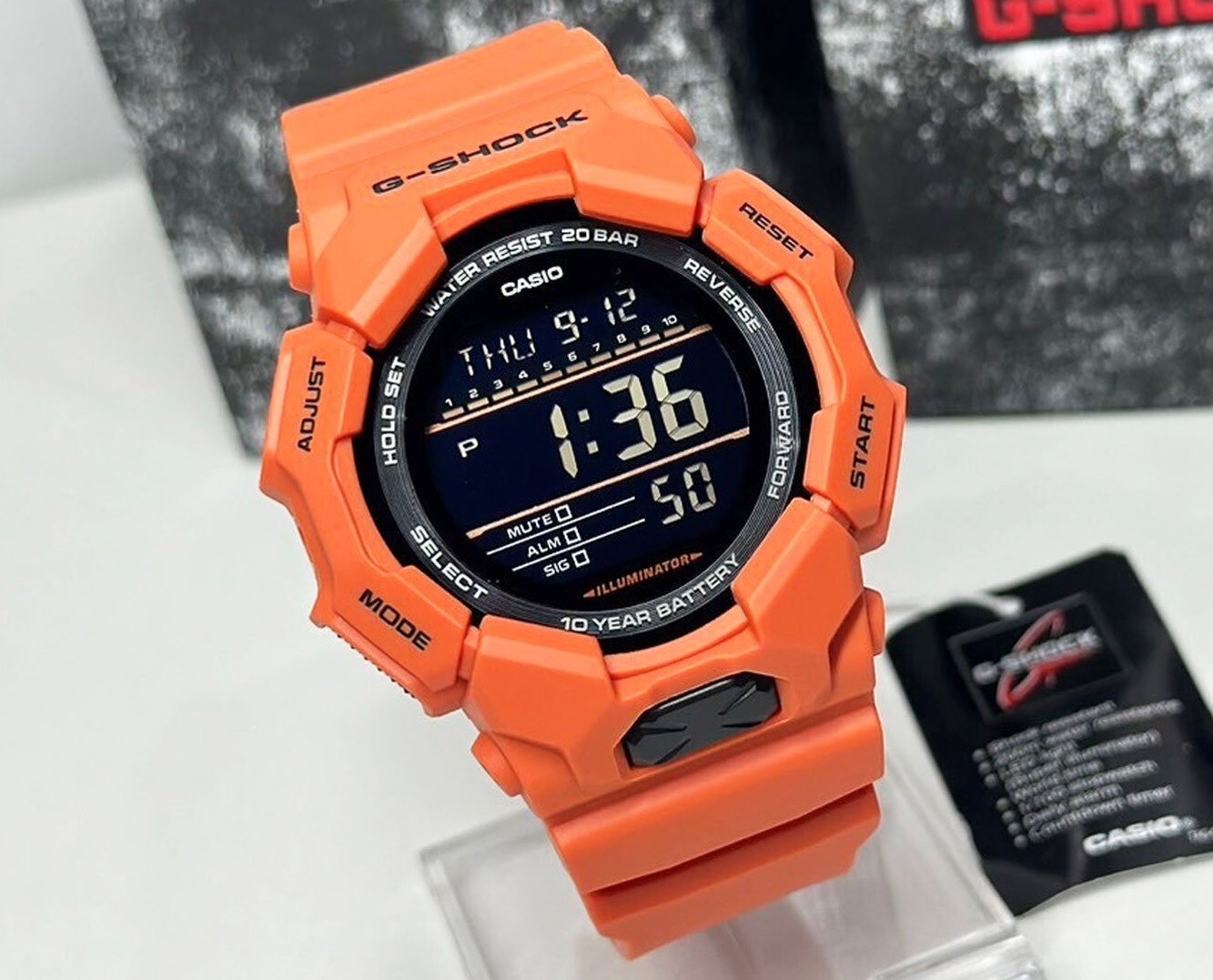 Casio G-Shock GD-010-4D Orange Large Case Long Battery Life Digital Men’s Watch