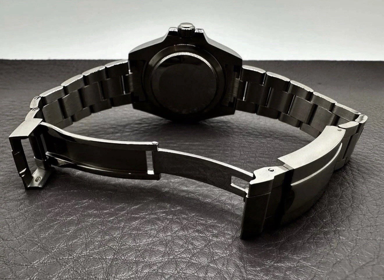 Custom 40mm EX2 GMT Black Dial Mod Watch w/ NH34 Automatic Movement