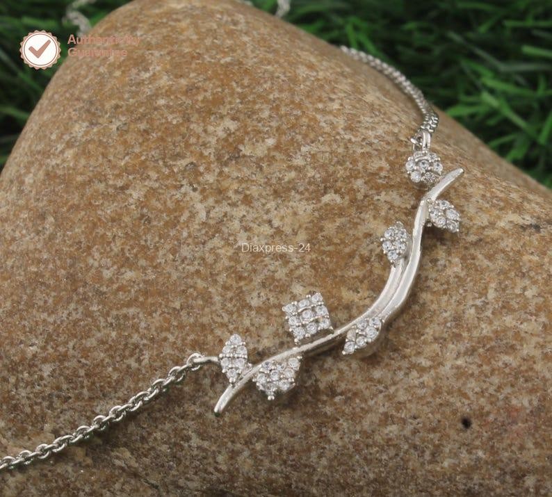 Chain Gift for Her Pendant Certified Natural Diamond 14k Gold 18 Inch Chain