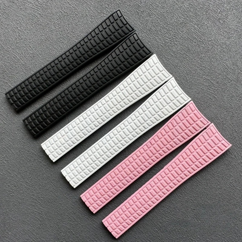 21mm FKM Rubber Watch Strap Replacement For Patek Philippe Aquanaut Luce 7968