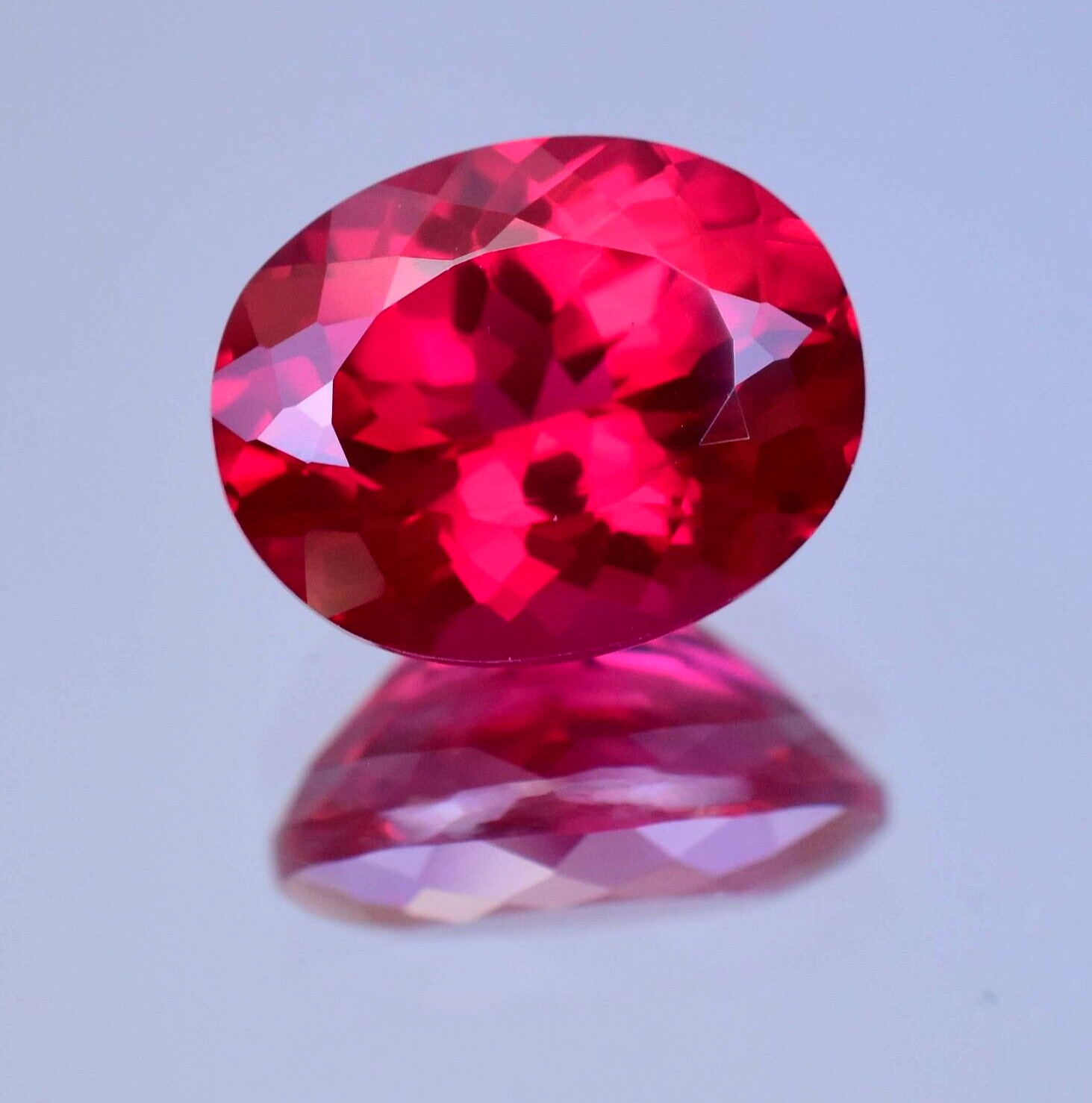 11.20 Ct Natural Mogok Rose Red Ruby Oval Flawless Stunning CERTIFIED Gemstone