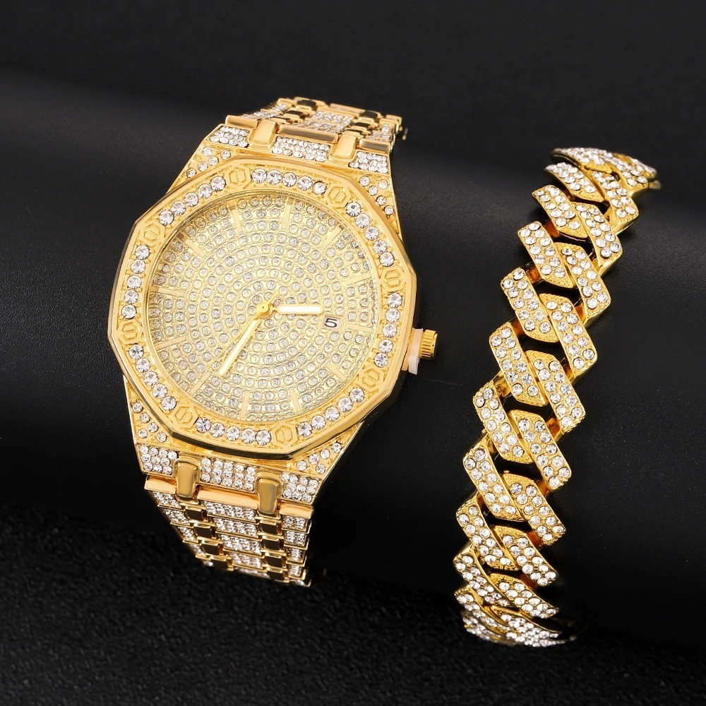 BRAND NEW 2025 Men ICED OUT MOISSANITE/DIAMOND SIMULATED Luxury Watch