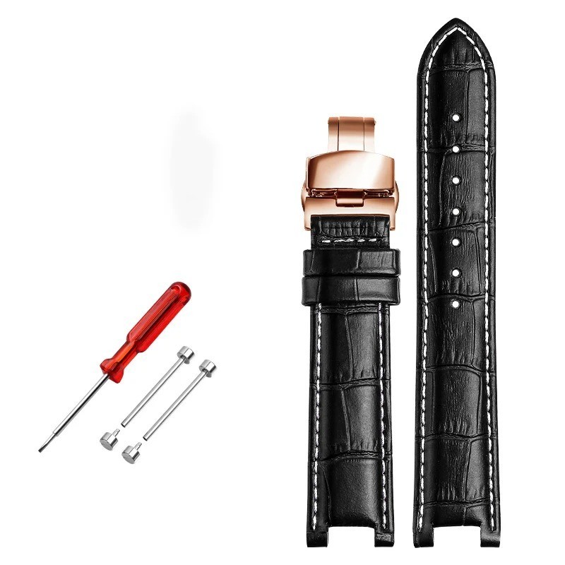 Watch Strap Fit for Gc 22x13mm 20x11mm Notched Wristwatches Band
