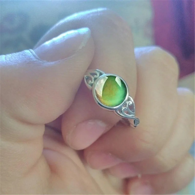 Moon Mood Ring Color Changing Stone – Celestial Jewelry Gift