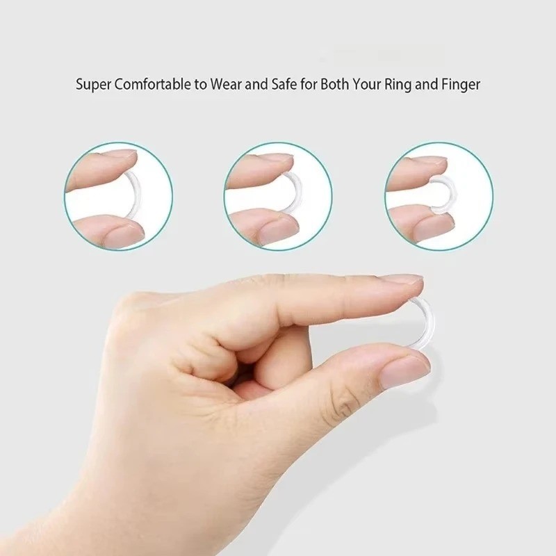 8 Sizes Clear Silicone Ring Sizer Invisible Anti-Loss Ring Holder