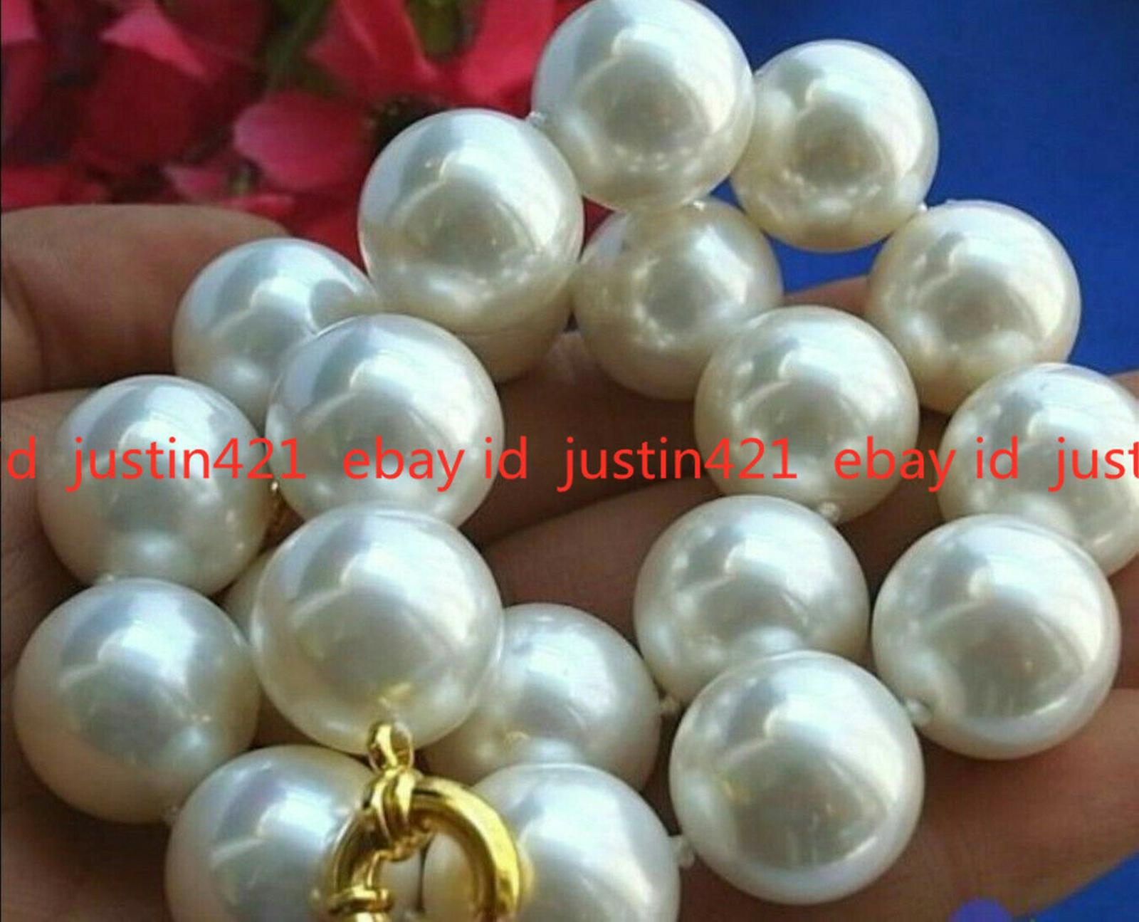 Long 21 inches Rare Huge 20mm White south sea Shell Pearl Necklace AAA+