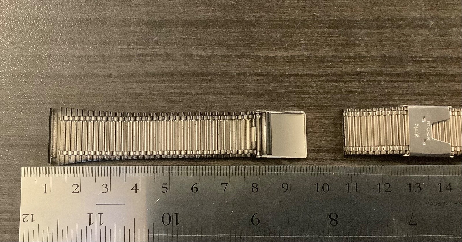 Speidel Flip Clasp PVD Coated 2 Piece Vintage Watchband 19mm Straight End NOS