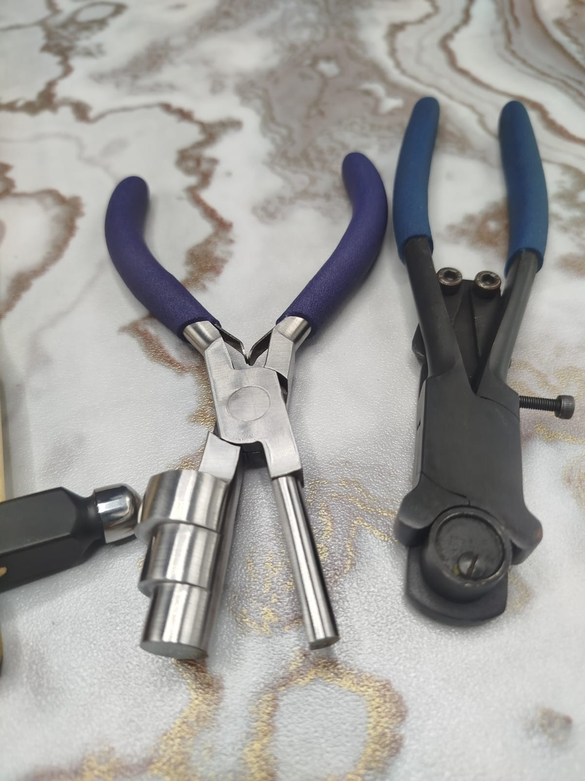 5 Piece Jewelry Tool Kit – Chasing Hammer, Ball Peen, Bail & Ring Bending Plier