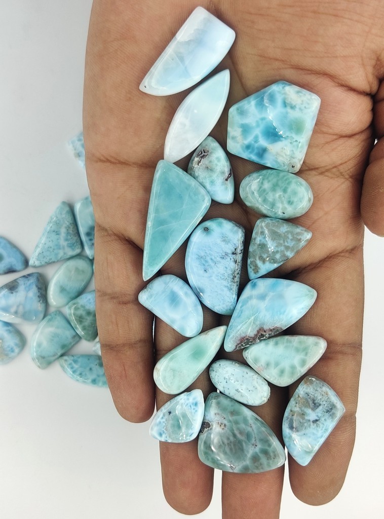 Larimar cabochon Loose gemstones Fancy Jewelry Making Wholesale Lot 71253