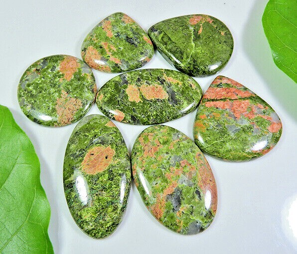 NATURAL UNAKITE UNTREATED LOOSE GEMSTONE WHOLESALE LOT 15-35MM (Approx)