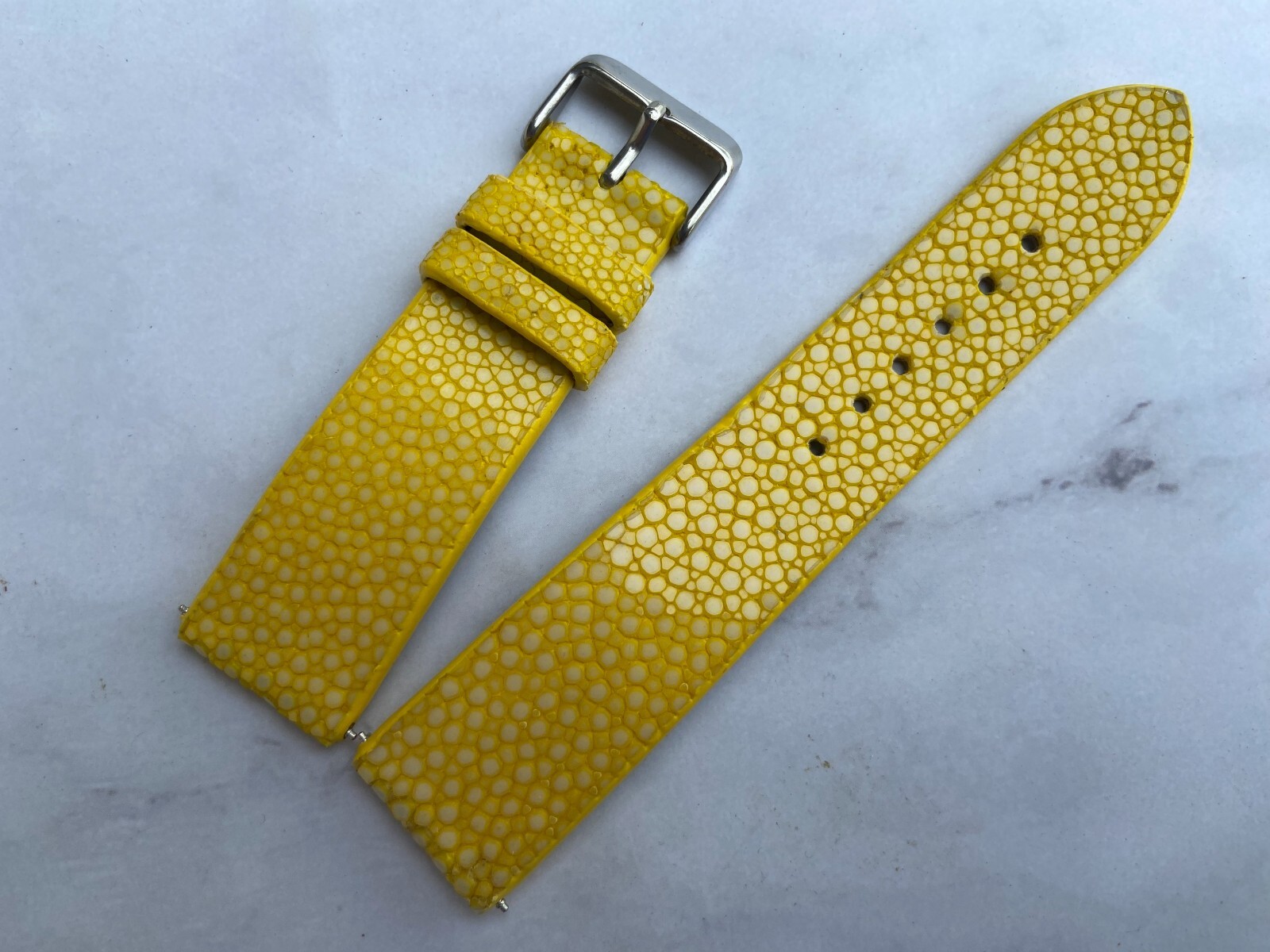 Yellow Stingray Watch Strap Band 14mm 16mm 18mm 19mm 20mm 21mm 22mm 24mm 26mm