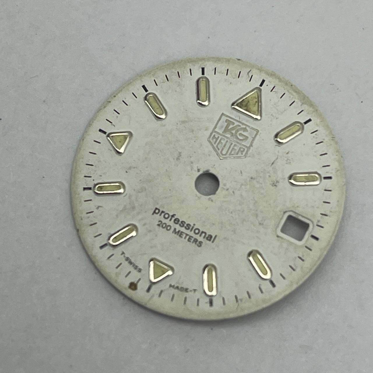 TAG HEUER 200 METERS WHITE DIAL BATON NON NUMERIC HOUR MARKS 18.8MM