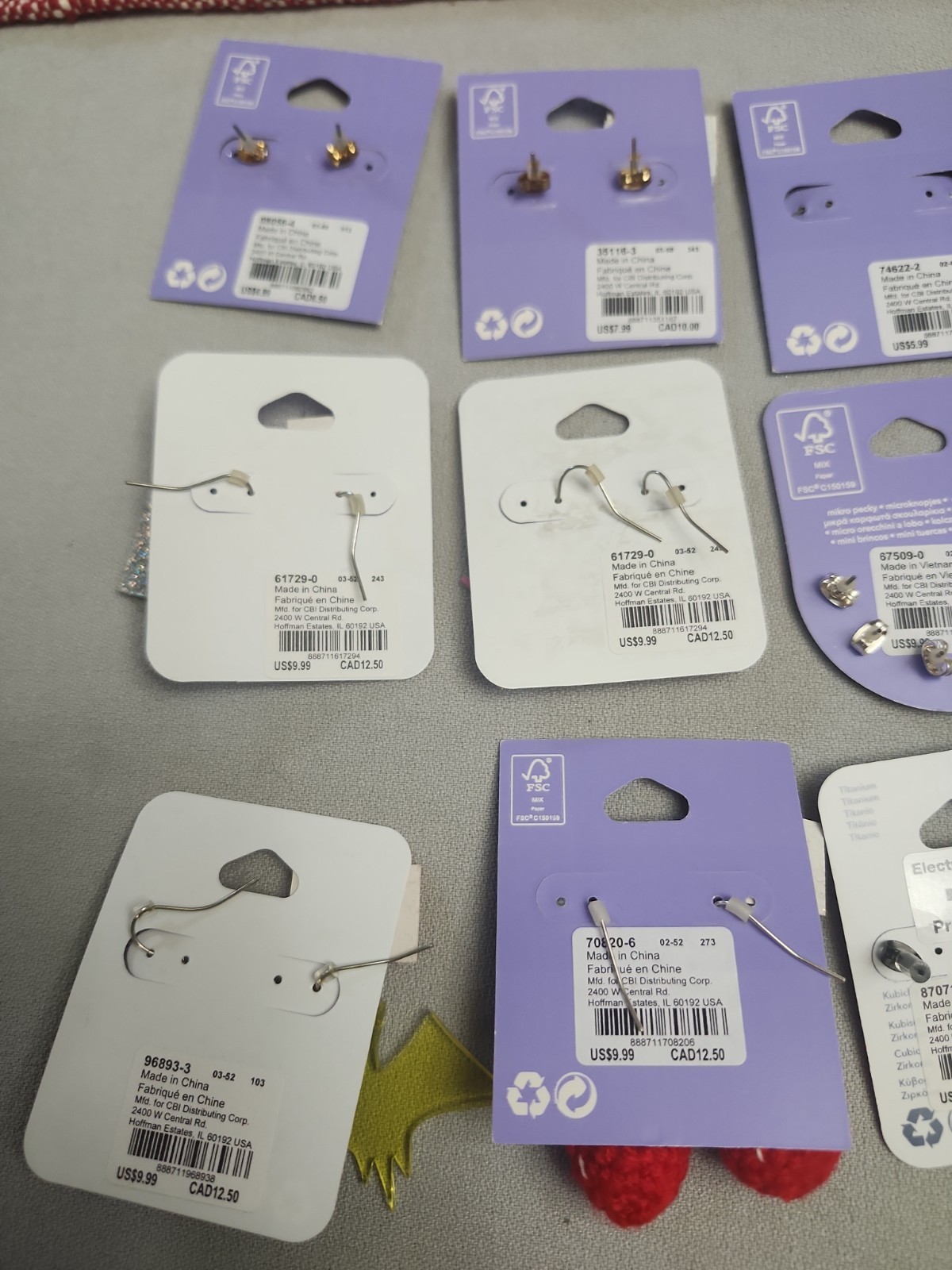 Claire’s Fashion Jewelry Pierced Earrings. Lot Of 21 Pieces..