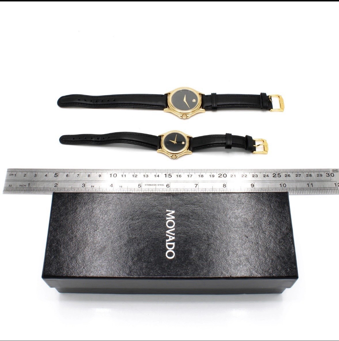Movado Museum His & Hers Swiss Quartz Watch,Box, Warranty Card & Service Guide
