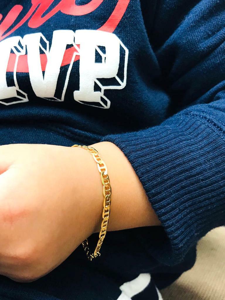 Pulsera Para Niños/Papa/Mama en Oro Laminado 14K Mariner Link,Families Bracelet