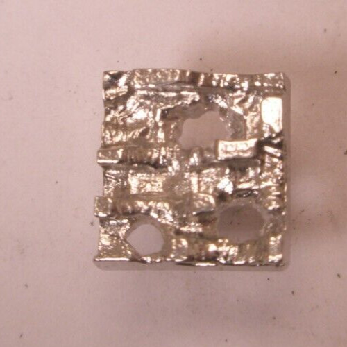 Nugget Design Silver Tone Vintage Tie Tack Lapel Pin s100