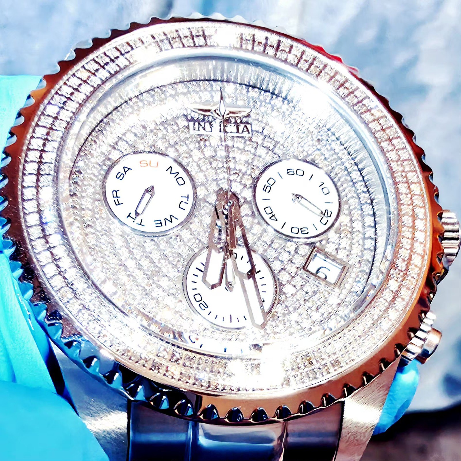 INVICTA SWISS MADE DIAMOND 2 CTW GRAND DIVER PRO 300M STAINLESS STEEL WATCH SALE