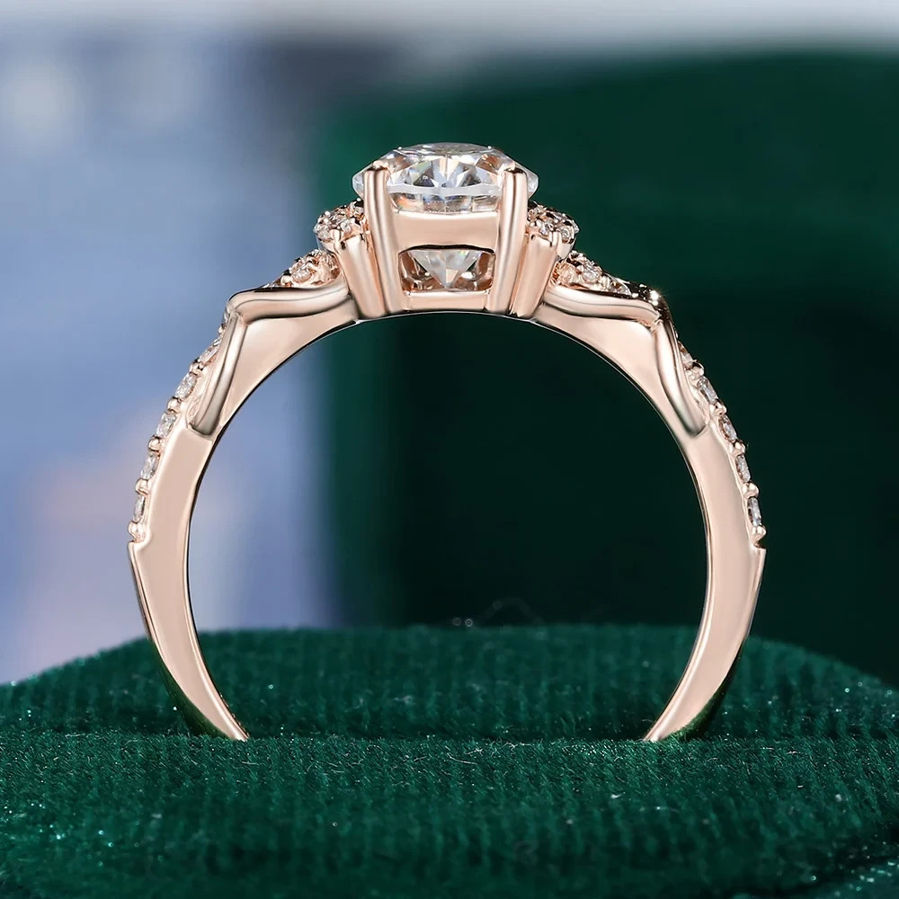 2.25 Ct Pear Cut EF-VS1 Lab Grown Diamond Infinity Engagement Ring 14K Rose Gold