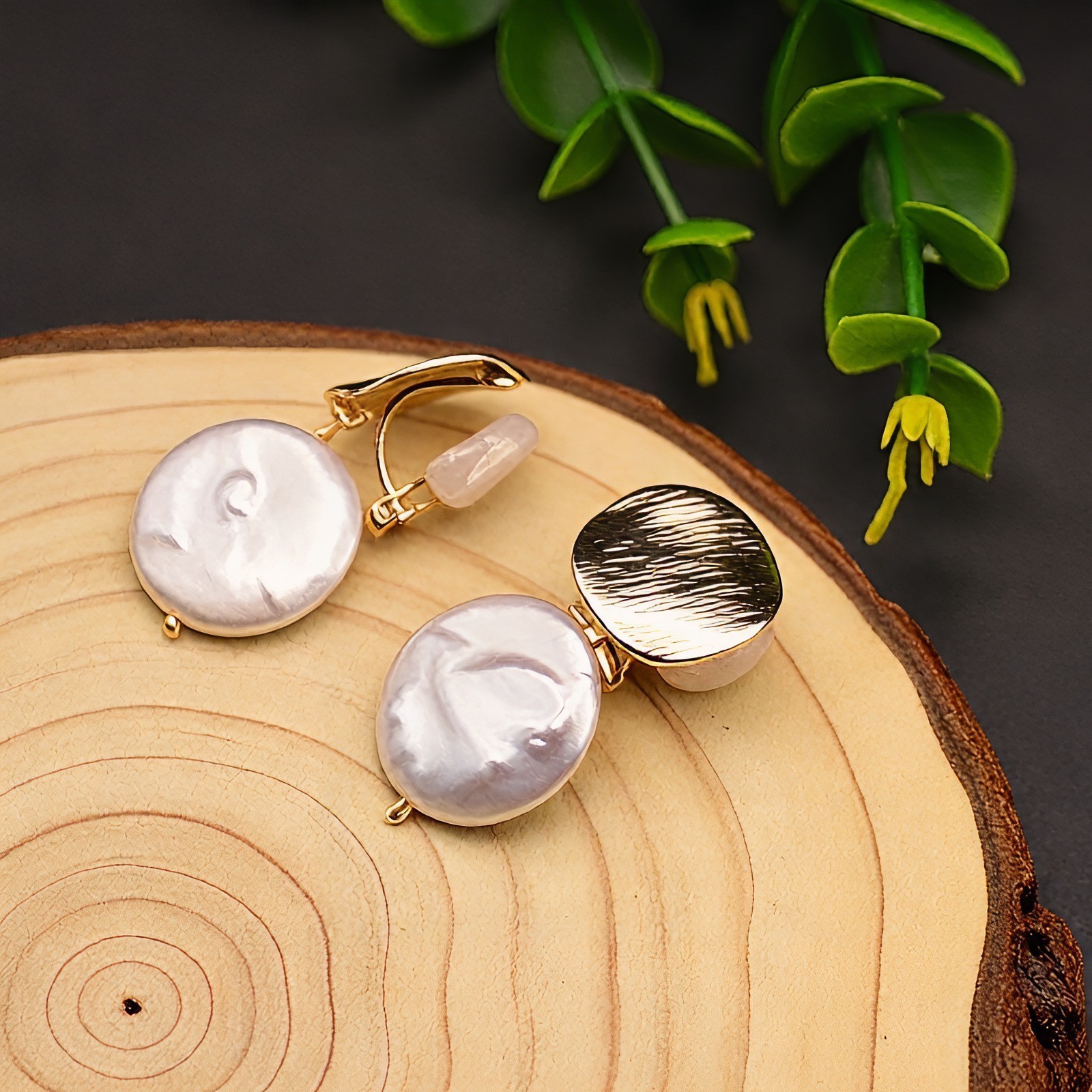 Handmade Natural Pearl Drop Dangle Earrings 925 Sterling Silver Wedding Gift