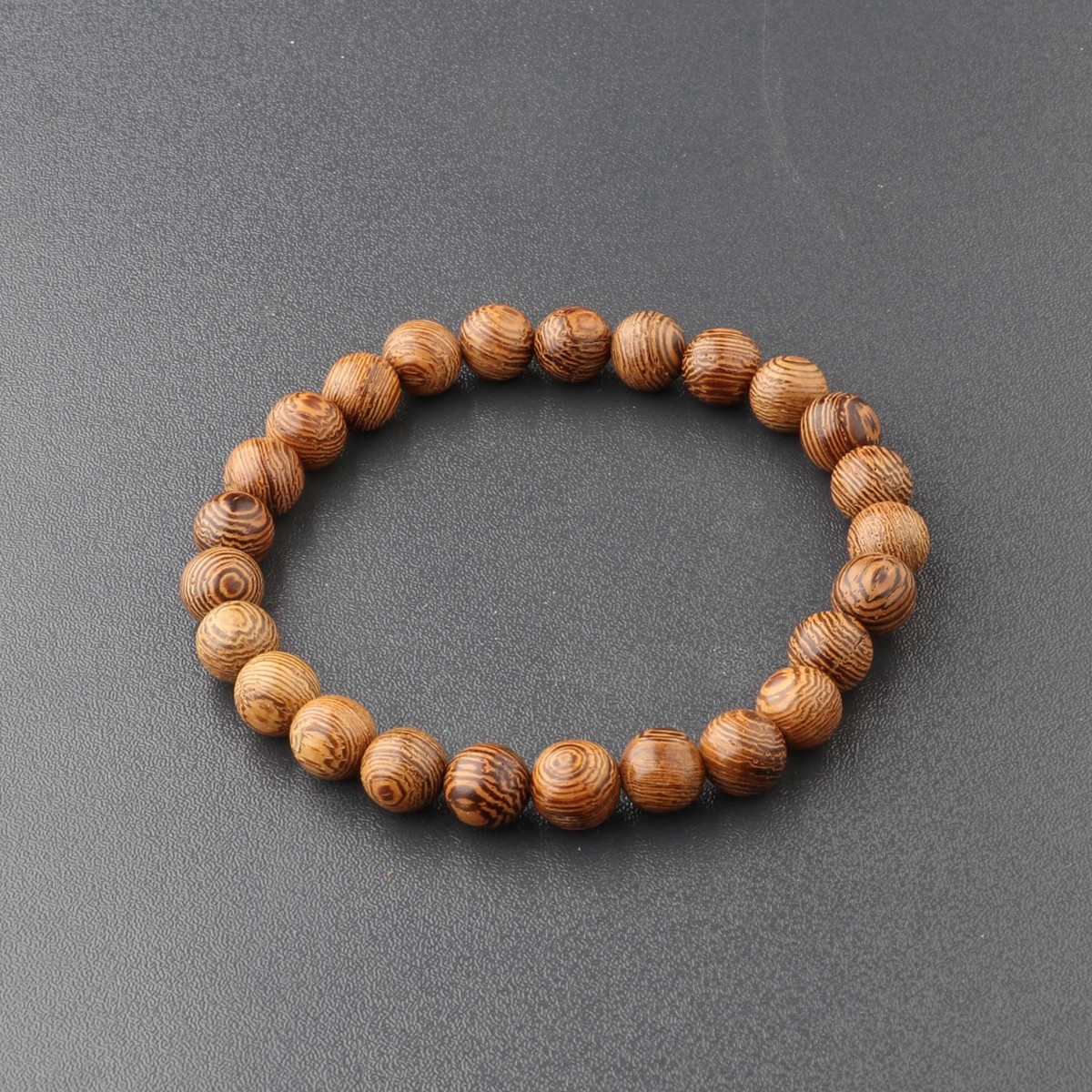 3 Pcs Men’s Woman 8MM Owl Buddha Wooden Beaded Bracelets Jewelry Stretch Bangle