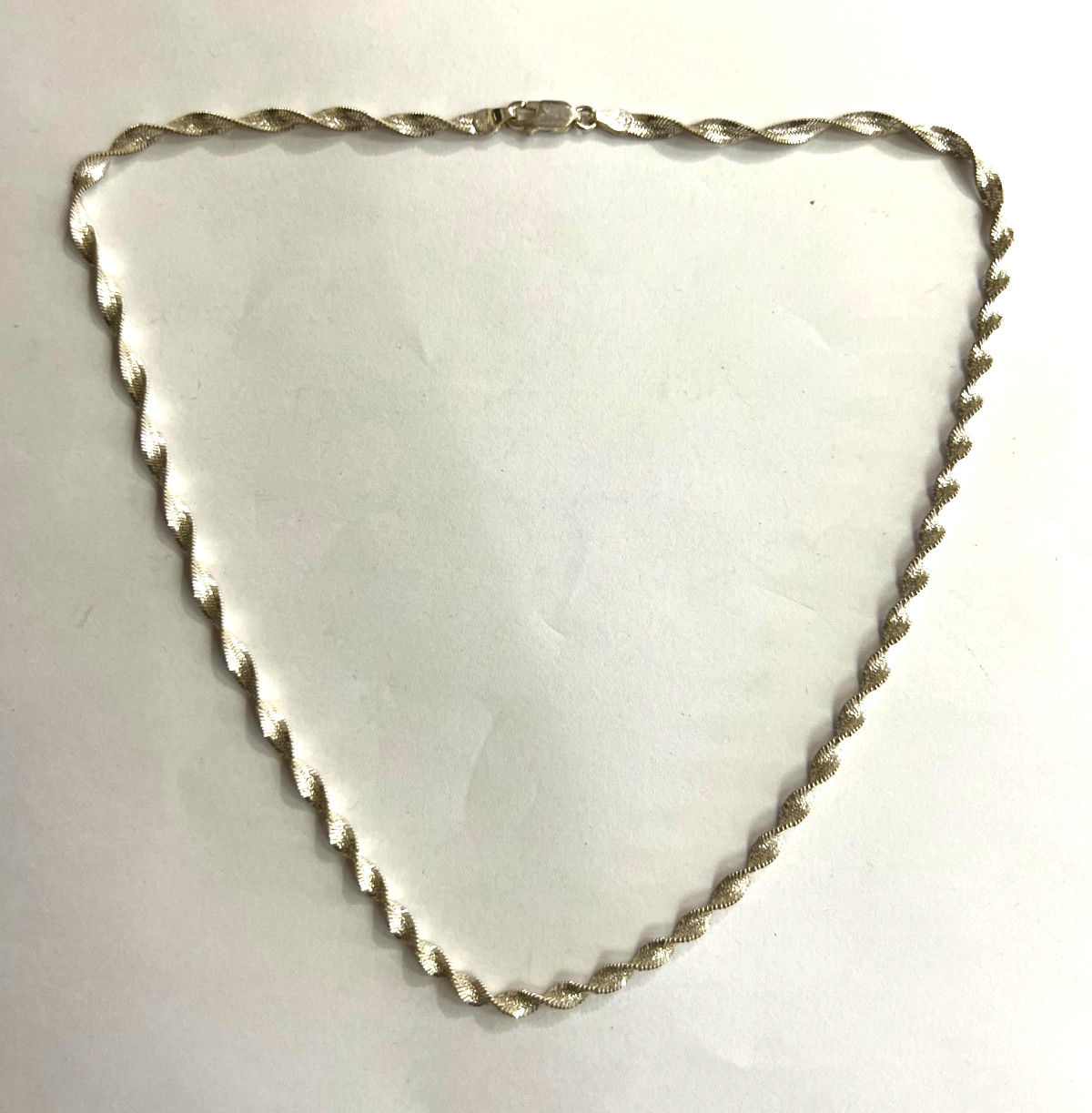 FAS ITALY SINGAPORE 4MM STERLING SILVER CHAIN NECKLACE 18″