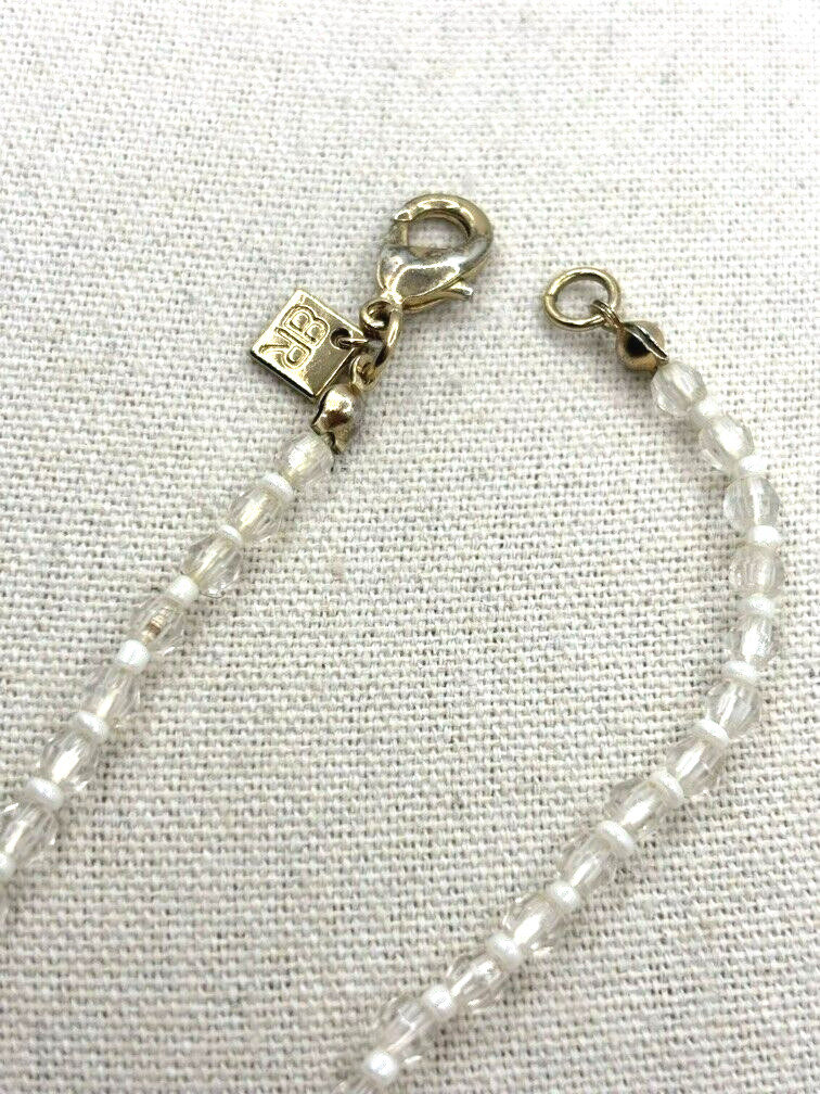 Banana Republic Champagne Cream White And Gold Graduated Bead Necklace 30 Inch