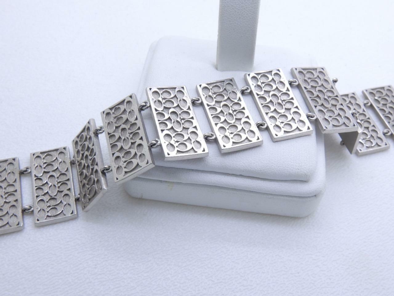 Palladium Link Bar Bracelet 52 grams 1″ Inch Wide 7.5” Inch Long Very Unique