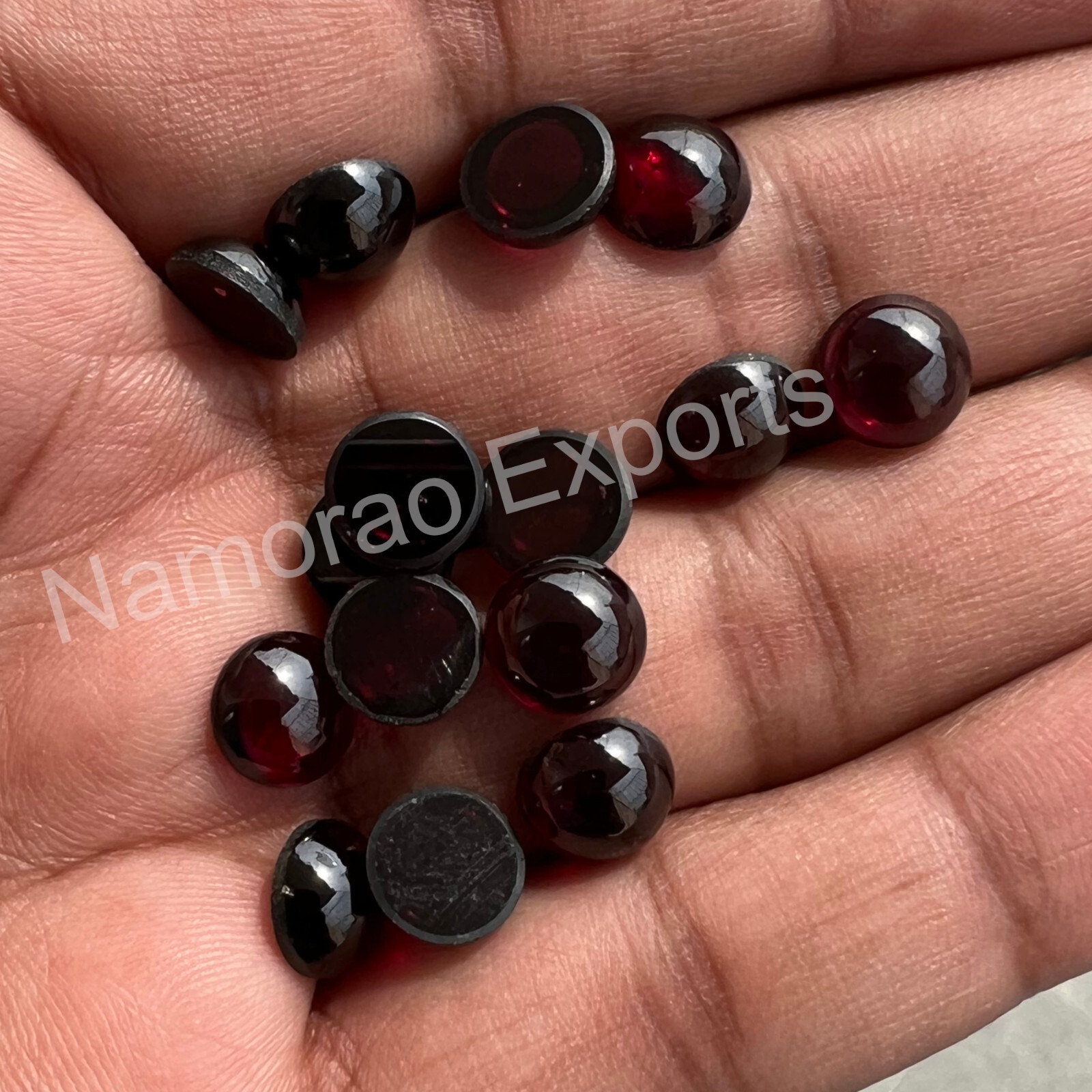 Natural Garnet Round 3 mm to 12 mm Cabochon Loose Gemstone Lot