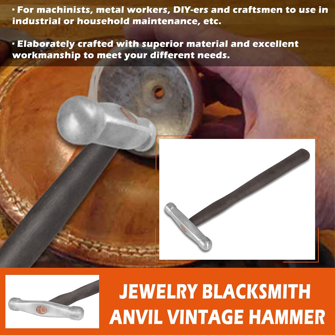 Goldsmiths Jewelers Ball Head Hammer Jewelry Making Tool Silversmith Texturing