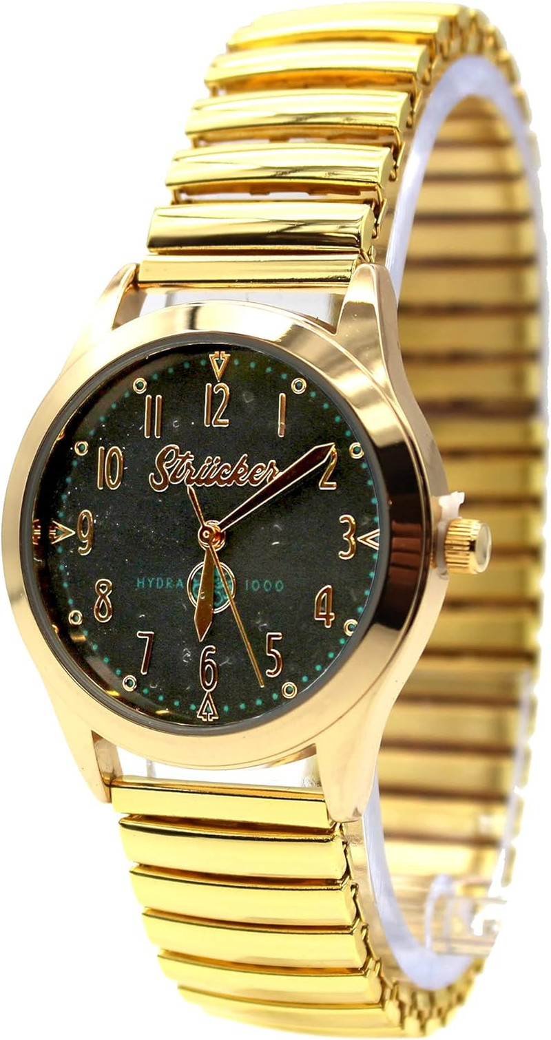 Kids Wandavision Analog Quartz Wrist Watch with Small Face, Gold Accents for Adu