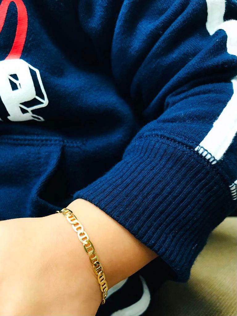 Pulsera Para Niños/Papa/Mama en Oro Laminado 14K Mariner Link,Families Bracelet