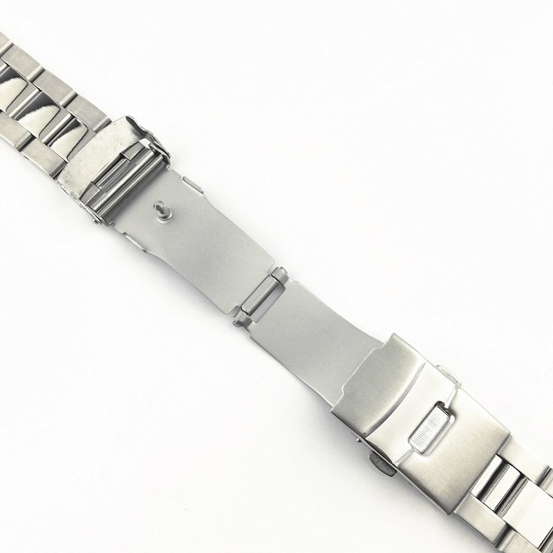 18-28mm Brushed Middle Polished Stainless Steel Watch Band Strap Metal Bracelet