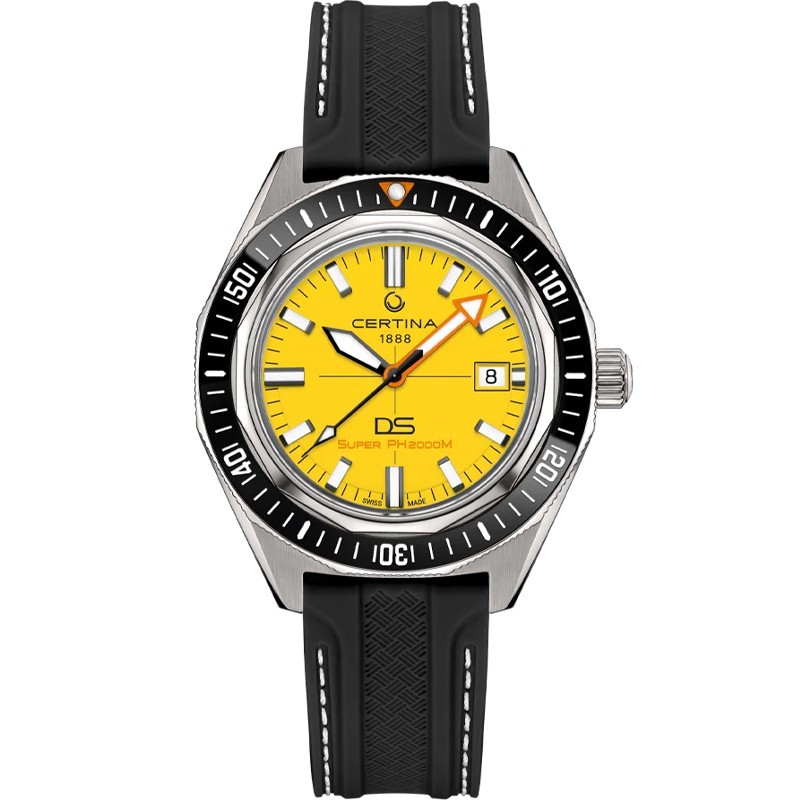 Certina DS Super PH2000M 43mm Yellow Dial Men’s Watch C0506074436102