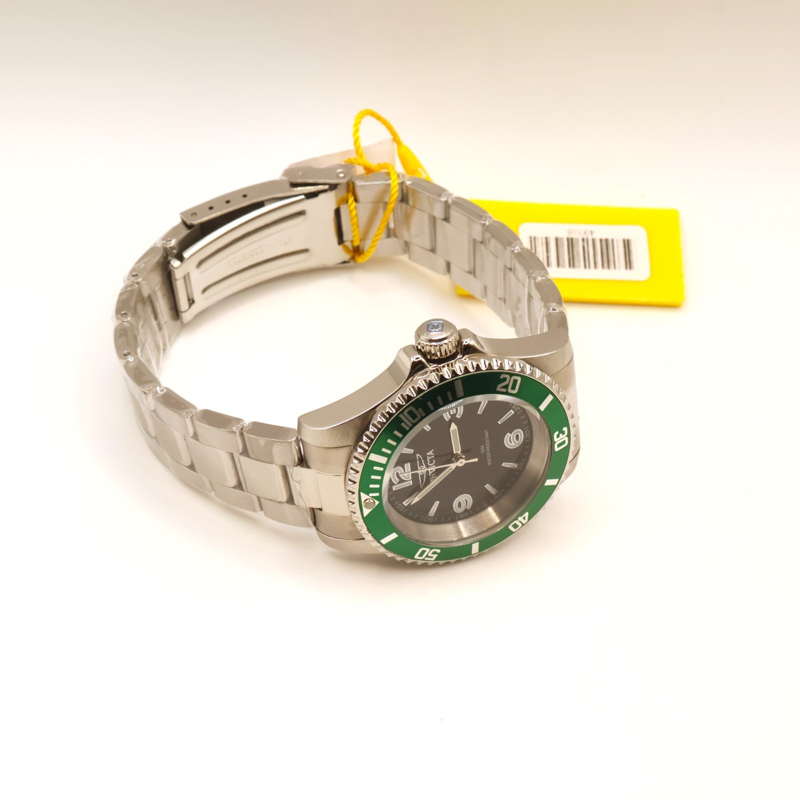 Invicta Specialty Rowan 49338 Emerald Shadow 40mm Black Dial Green Bezel SS