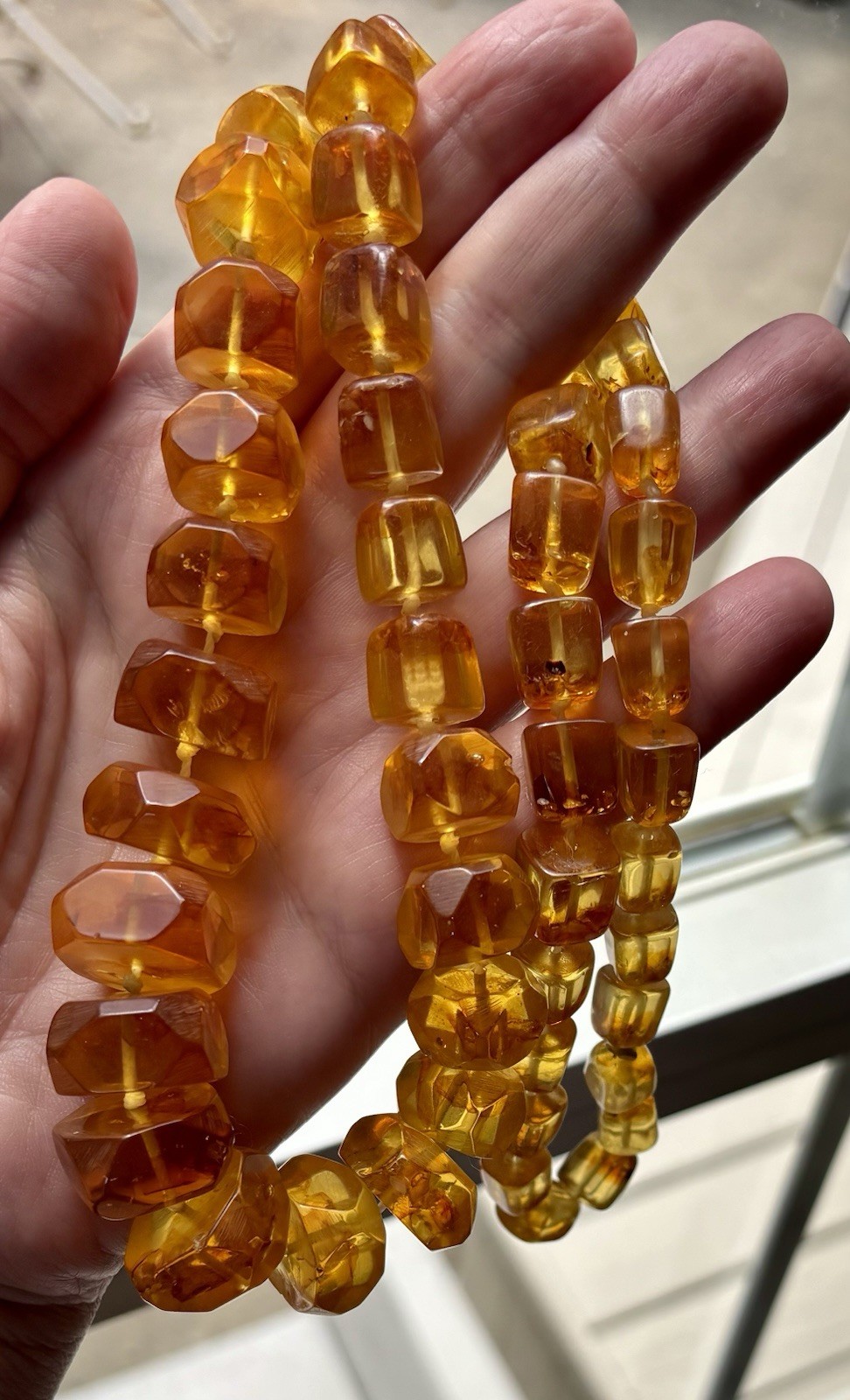 Vintage Large Genuine Baltic Honey Amber Necklace Heavy 104 grams !!!