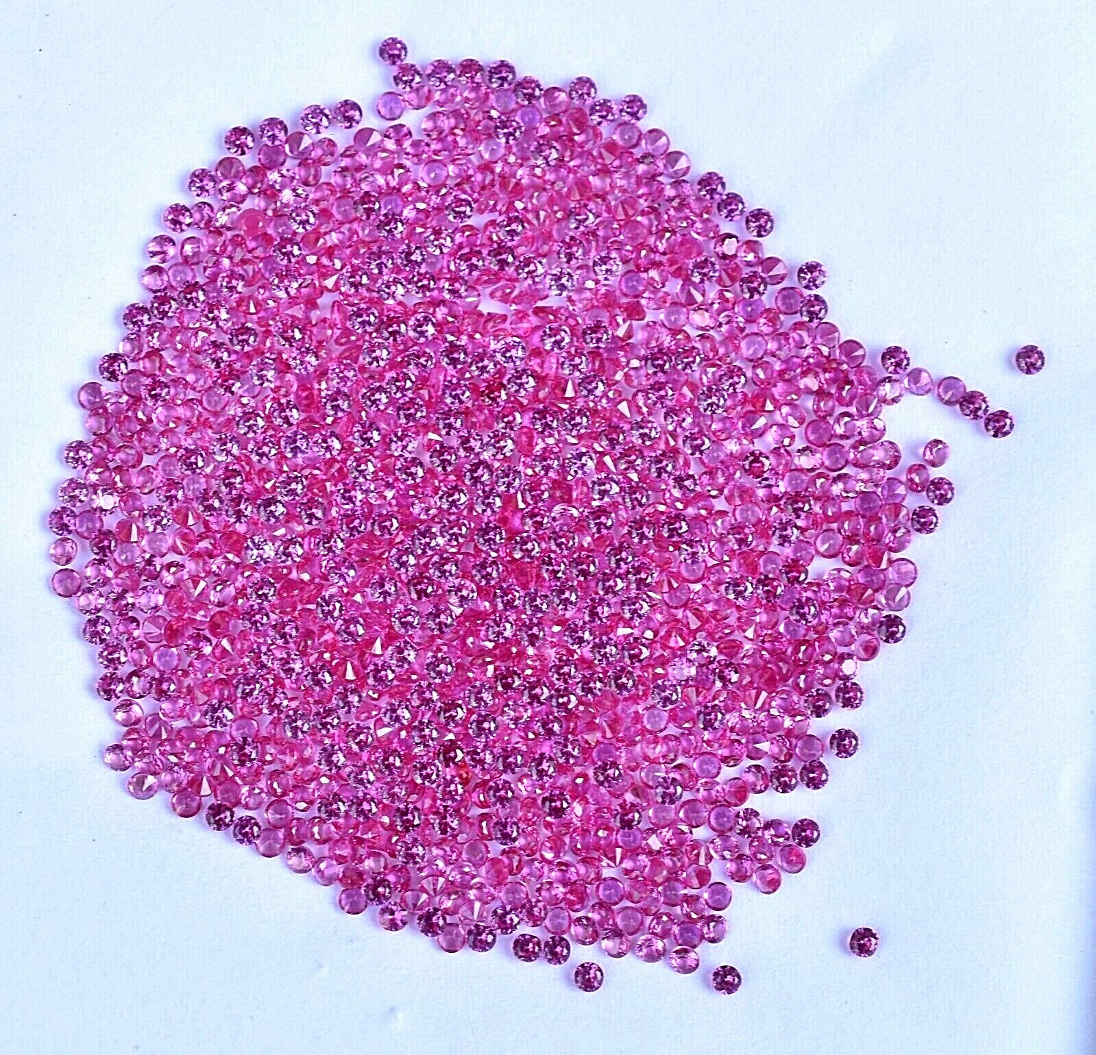1000 Pcs Natural Red Pink Ruby Round 1.00 mm Quality Treated Loose Gemstone