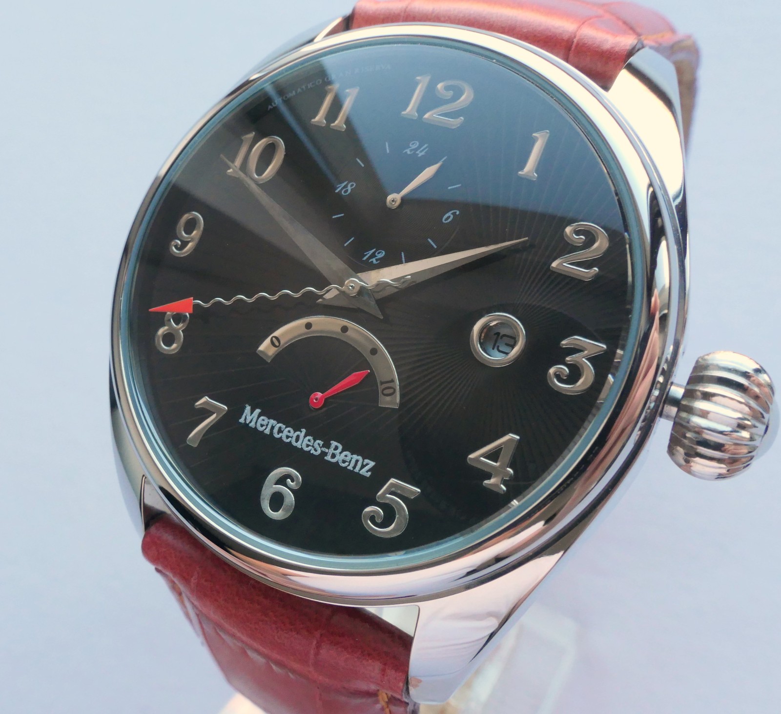 Mercedes Benz Classic Retro Design Car Accessory Power Reserve Automatic Watch
