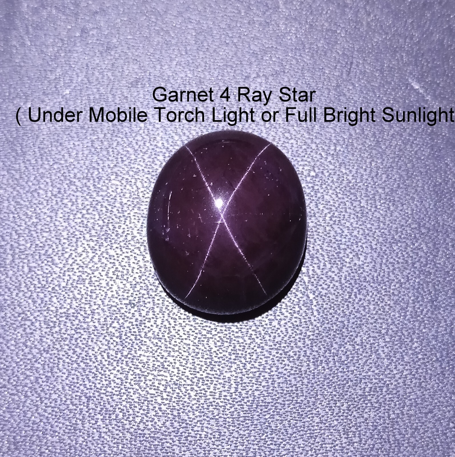 39 Carat Natural 4-Ray Star Purple Red Color Garnet Star Oval Cabochon Gemstone