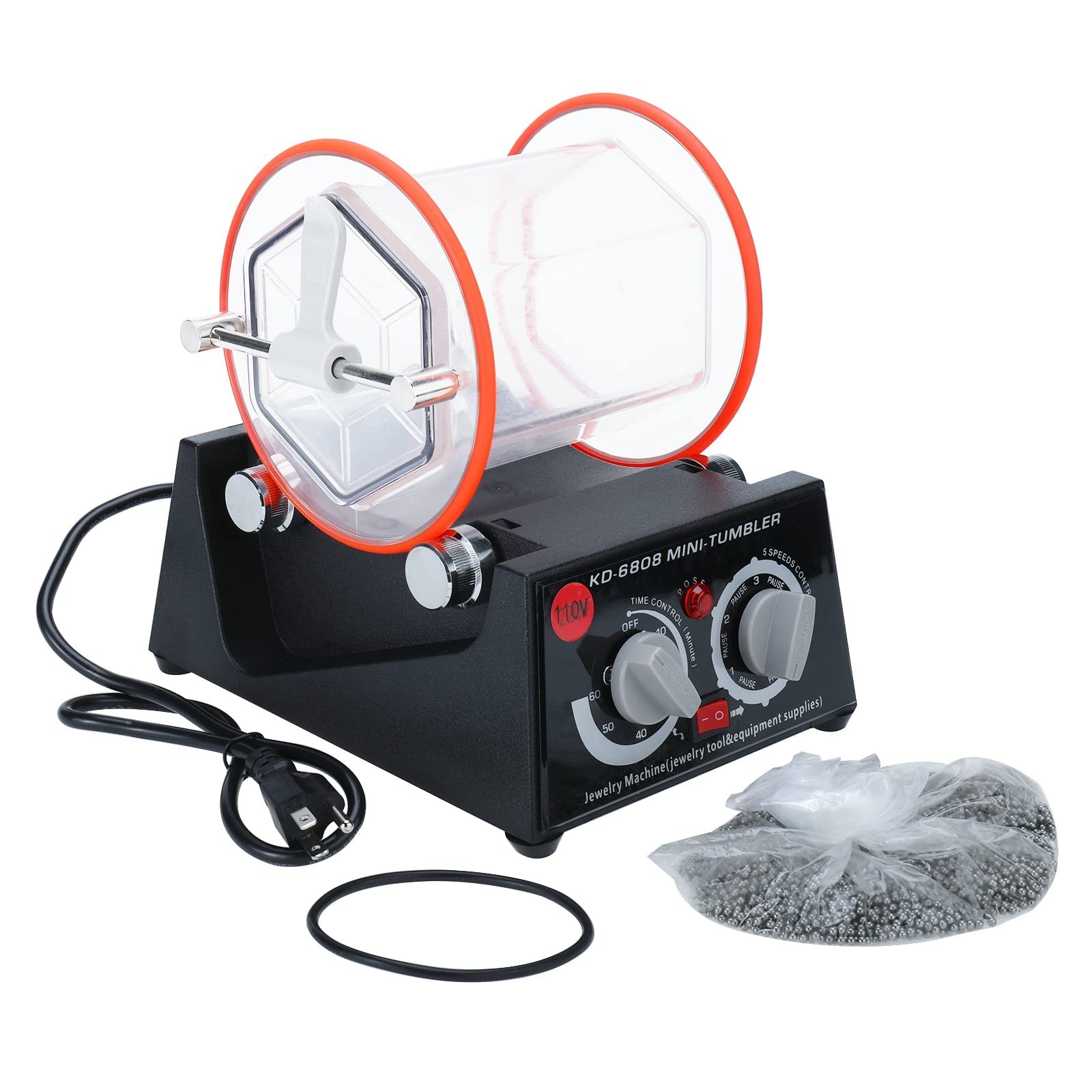 80W Jewelry Polisher Tumbler Machine – 3kg Capacity for Polishing & Cleaning