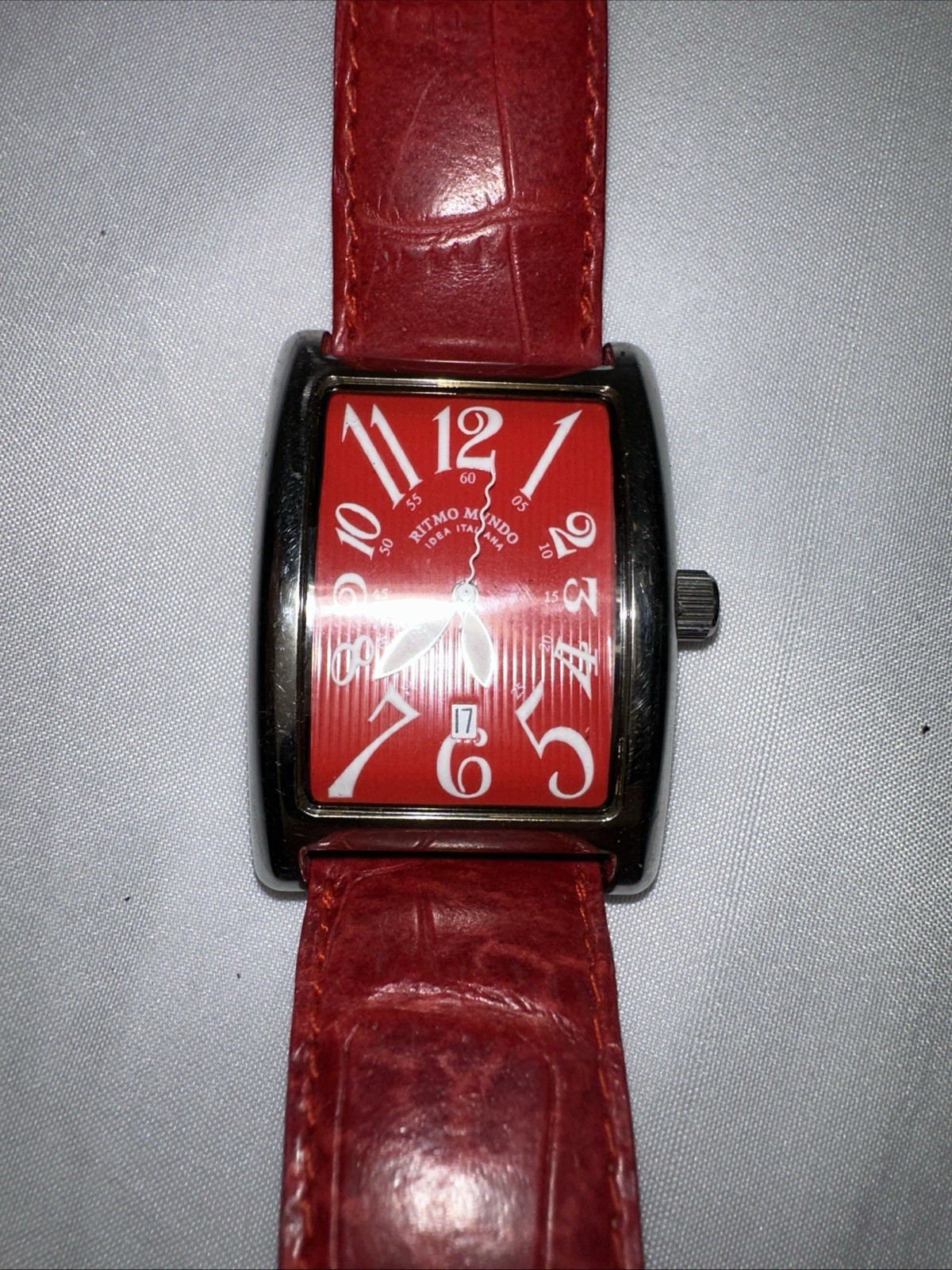 RITMO MUNDO Idea Italiana, Hi Tech Mvt. Red Face, Serviced, New Battery, JAPAN