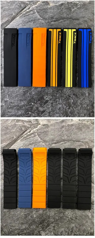17 21mm Rubber Watchband Strap for Tissot T-RACE T048-417A Bracelet