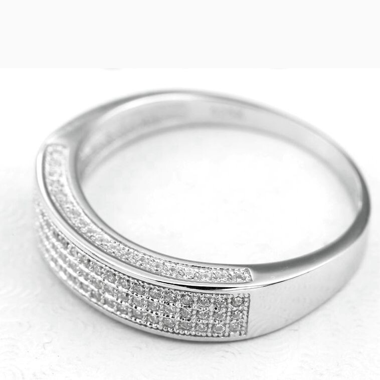 DG Men’s 925 Sterling Silver Eternity Cubic Zirconia Ring 6 7 8,9,10,11 12*Box