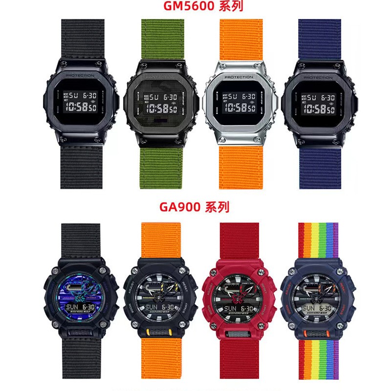 For Casio GM110 GM2100 GA900 GA110 2100 Quality Nylon Canvas Watch Band Strap