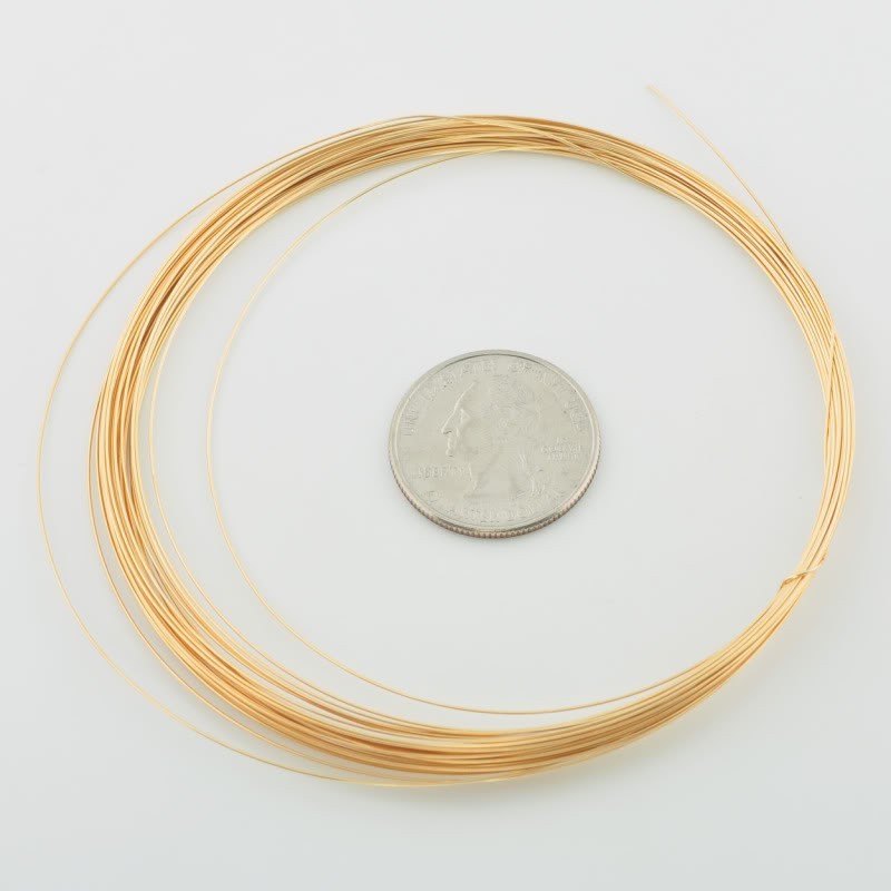 28 gauge 14k Solid gold Half Hard Round Wire By The FOOT