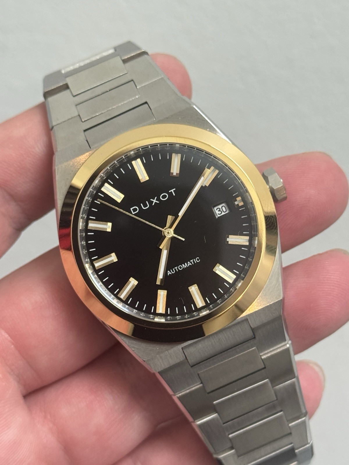 Duxot Cascade Automatic Mens Watch Diamond Bezel
