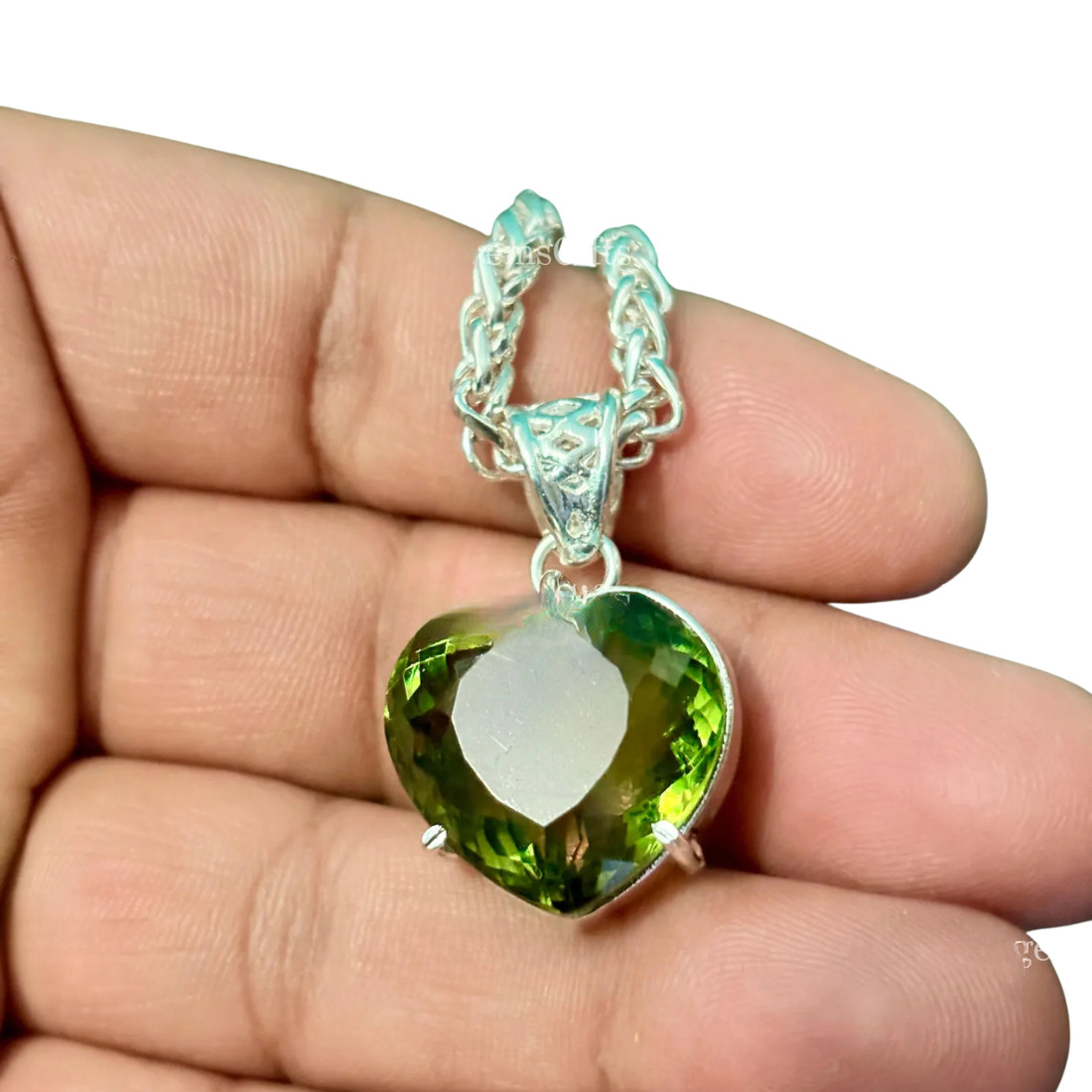 47 Ct Heart Cut Color Change Zultanite Pendant Necklace