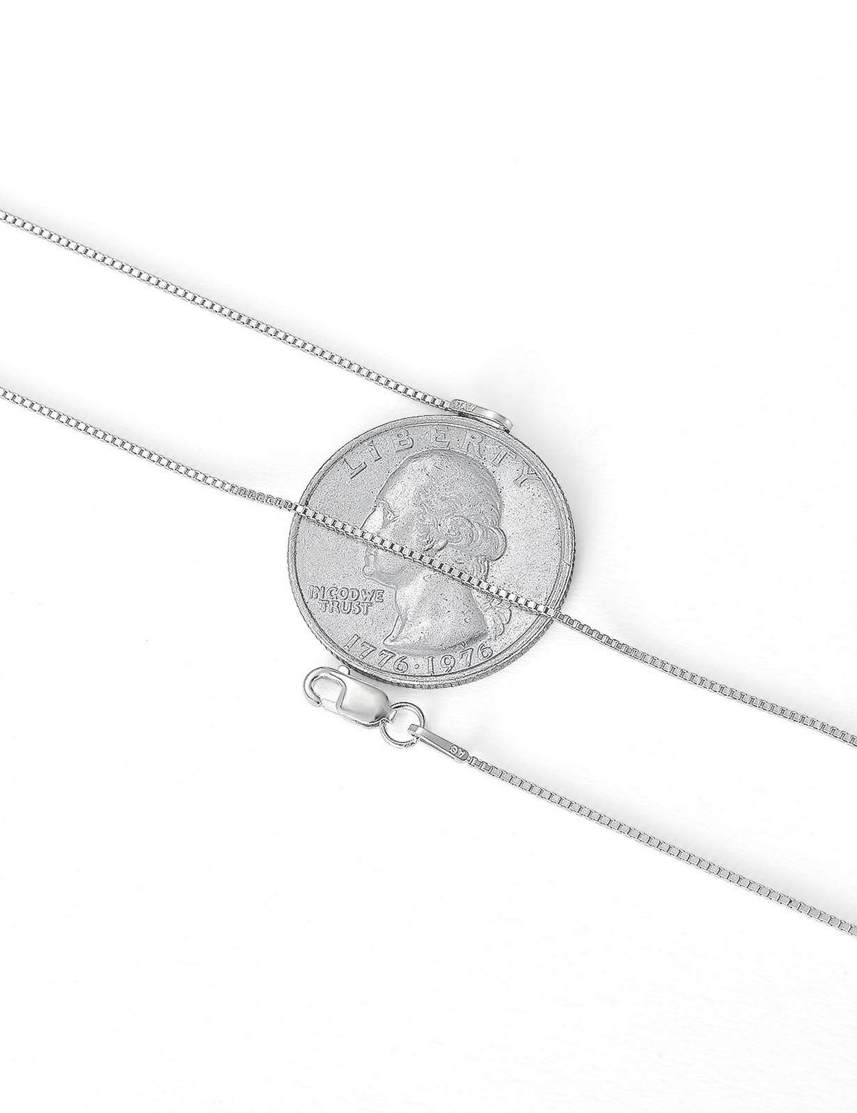 ASHINE “Pendant Ready Sterling Silver Box Chain Necklace for Women, 1mm 0.8mm…