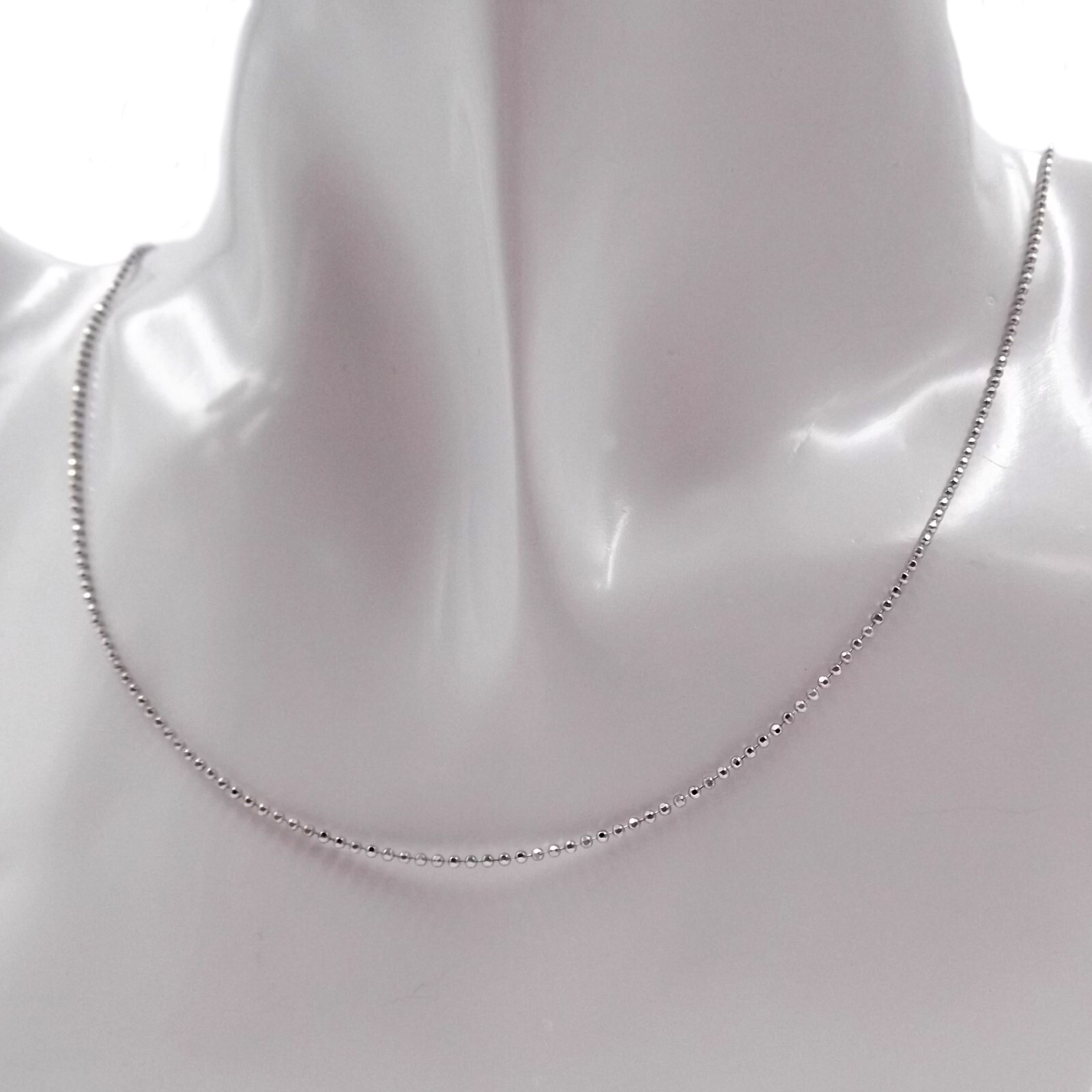 925 Silver Balls Chain Necklace Chain Balls Balls Men Women Various Sizes