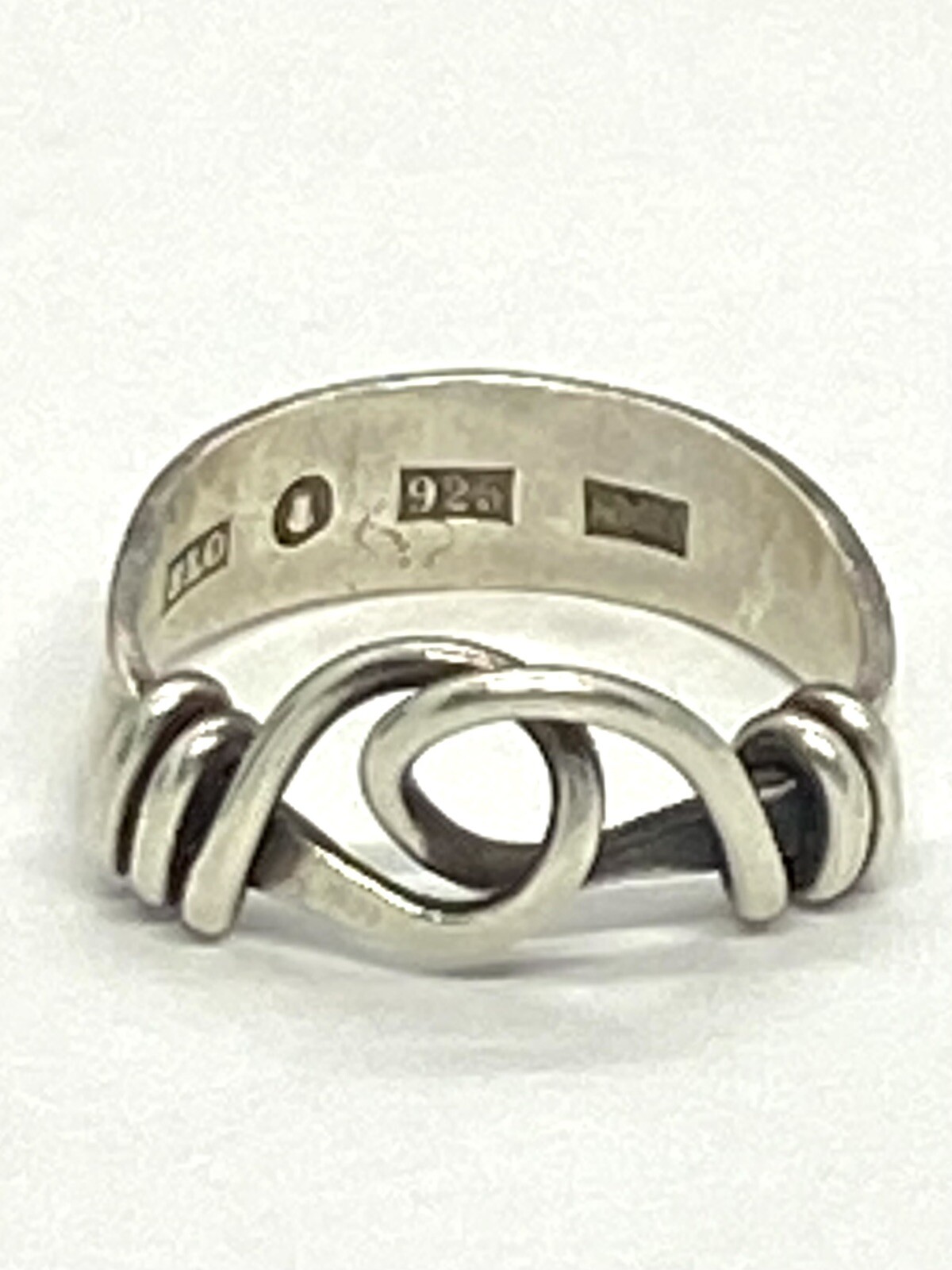 Vintage ELO Sterling Silver Linket Infinity Wire Wrap Ring Size 6 5.73mm