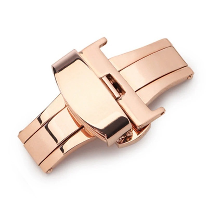 Stainless Steel Watch Band Clasp – Butterfly Deployment Buckle 16-22mm Strap